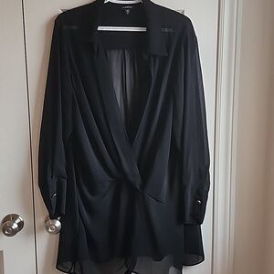 Le Chateau Black Sheer Blouse NEVER WORN! 3XL